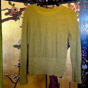 Army Green Knit Sweater, Size Medium